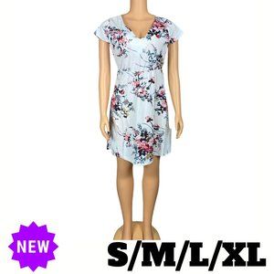 Women's Beach, Casual, Floral Short Sleeve Dress